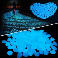 200pcs luminous stone glow in dark garden pebbles glow stones for outdoor lawn walkways home decoration fish tank aquarium rocks