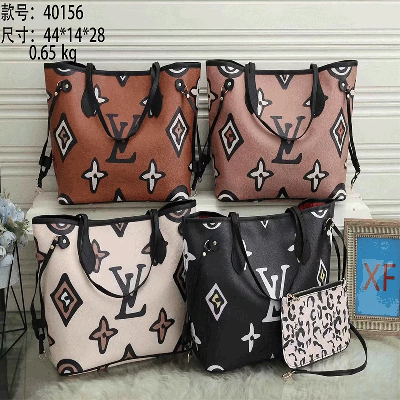 

40156 wallets and handbags large capacity ladies casual handbags luxury bags new fashion letter canvas shoulder bag