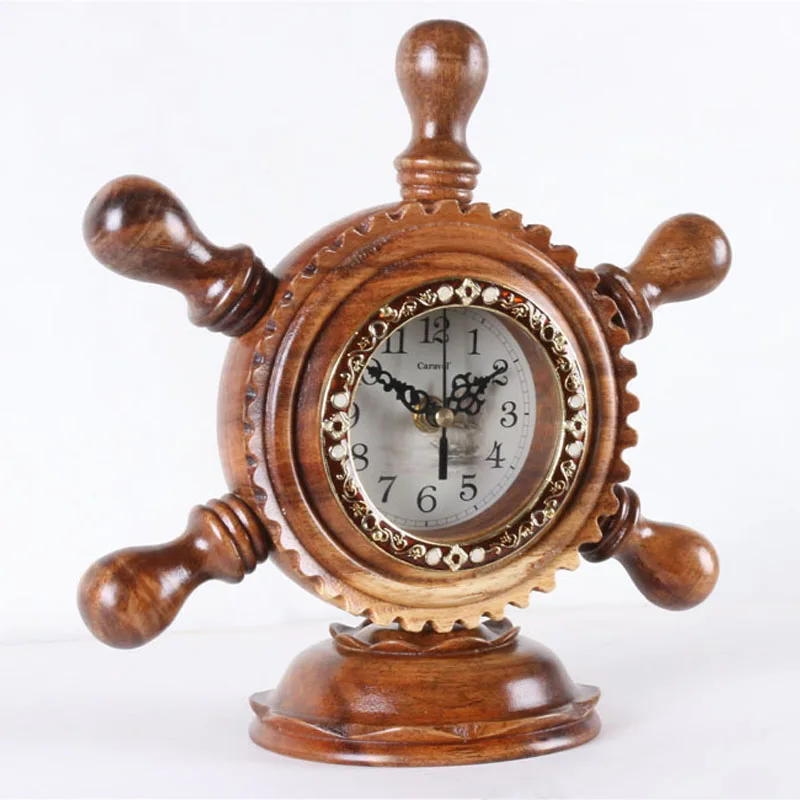 Лучший домашний декор из твердой древесины настольные часы для гостиной офиса