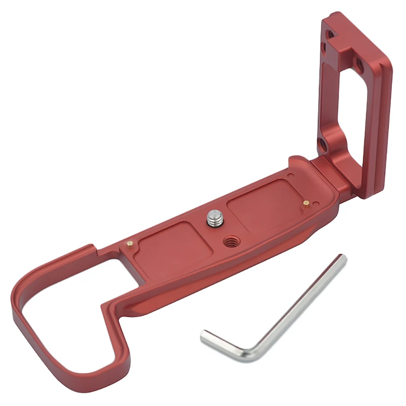 

For Canon EOS RP Vertical Quick Release L Plate Bracket Holder Hand Grip Base Handle Red