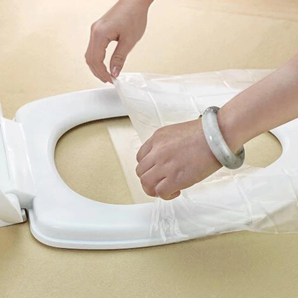 10/20/30pcs Safety Plastic Disposable Toilet Seat Cover Waterproof Pad For Hotel Bathroom Travel Tools Health Protective Film - купить по