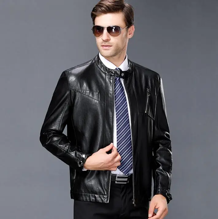 Куртка мужская из овечьей шкуры воздухопроницаемая верхняя одежда модные