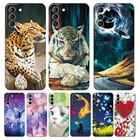 Чехол для Samsung Galaxy S21 Plus, защитный чехол с цветами, чехол-бампер для Samsung S21, ультрамягкий силиконовый чехол для S21 + s 21