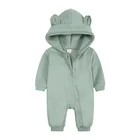 Комбинезоны с длинным рукавом, на молнии, до щиколотки, с капюшоном, хлопок, новая мода, повседневные, теплые, удобные, весна, осень, зима, для детей, унисекс