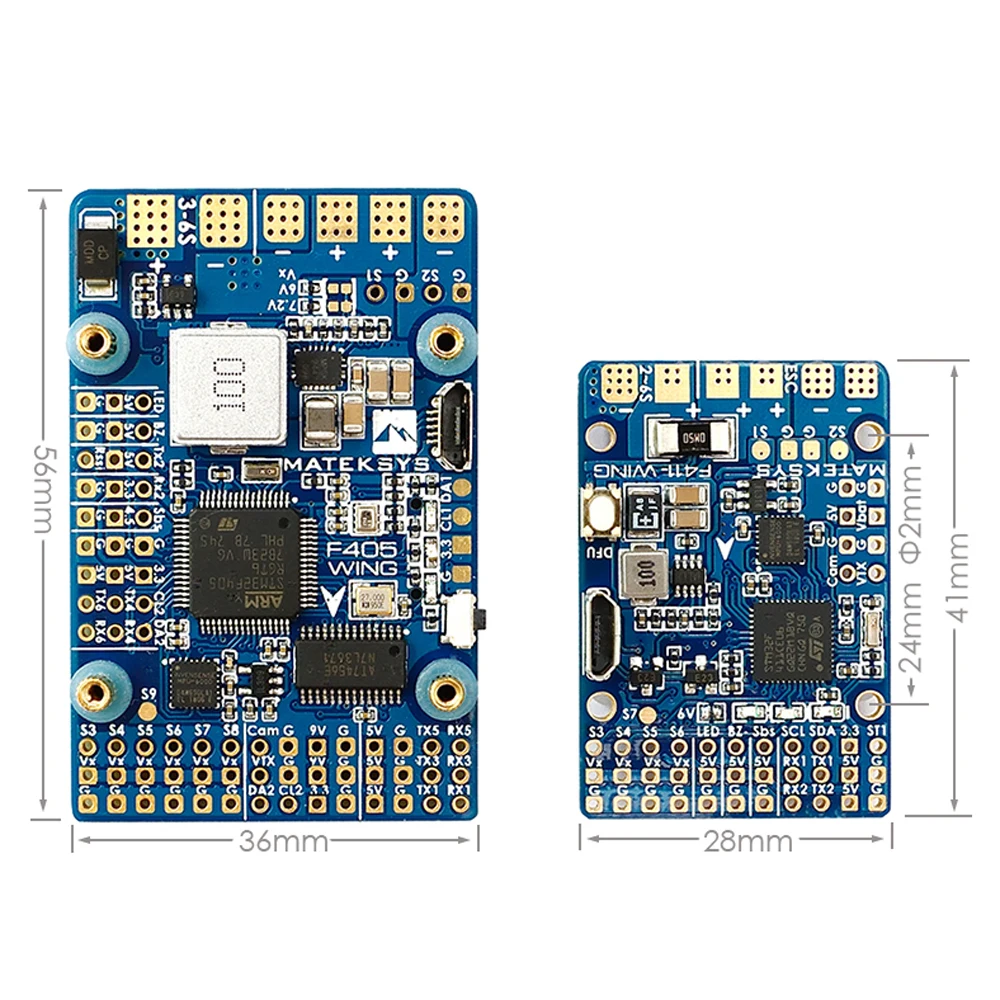 Контроллер полета Matek для радиоуправляемых квадрокоптеров MPU6000 BMP280 INAV OSD 78A с