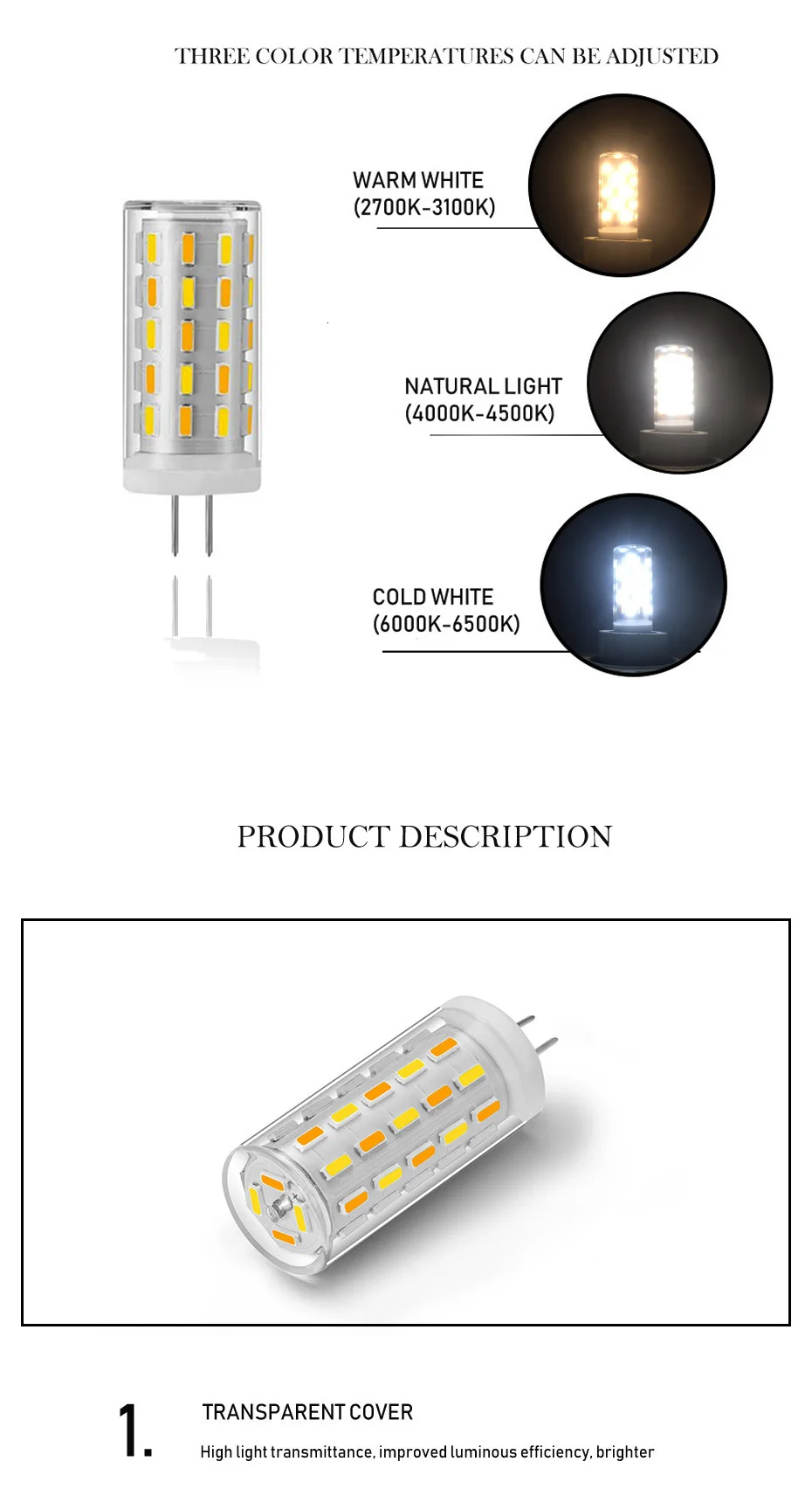 Светодиодный лампы 12V светодиодный G4 3W Smd 4014 54 светодиодный s Lihgt лампы три Цвет Температура регулируемый светодиодный светильник с украшением в виде кристаллов светильник домашний декор