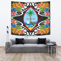 guam tapestrys tropical flowers style 3d printing tapestrying rectangular home decor wall hanging 02