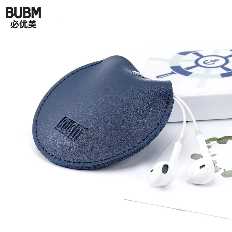 Кожаный держатель для наушников BUBM с магнитной пряжкой сумка E Carry красочные