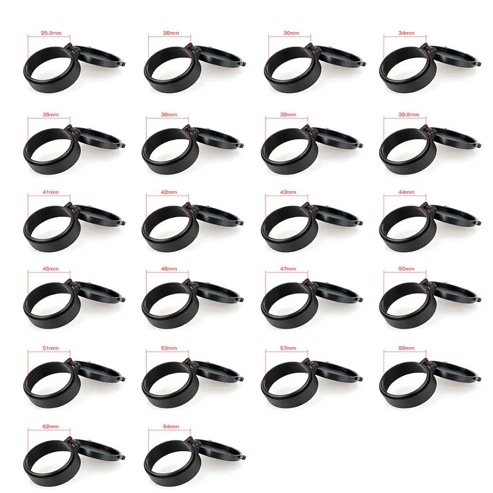 

28- 64mm Scope Cover Aiming Sight Dust Proof Cases Flip Cap Optic Covers Lens Cover Flip Up Quick Spring Protection Tools