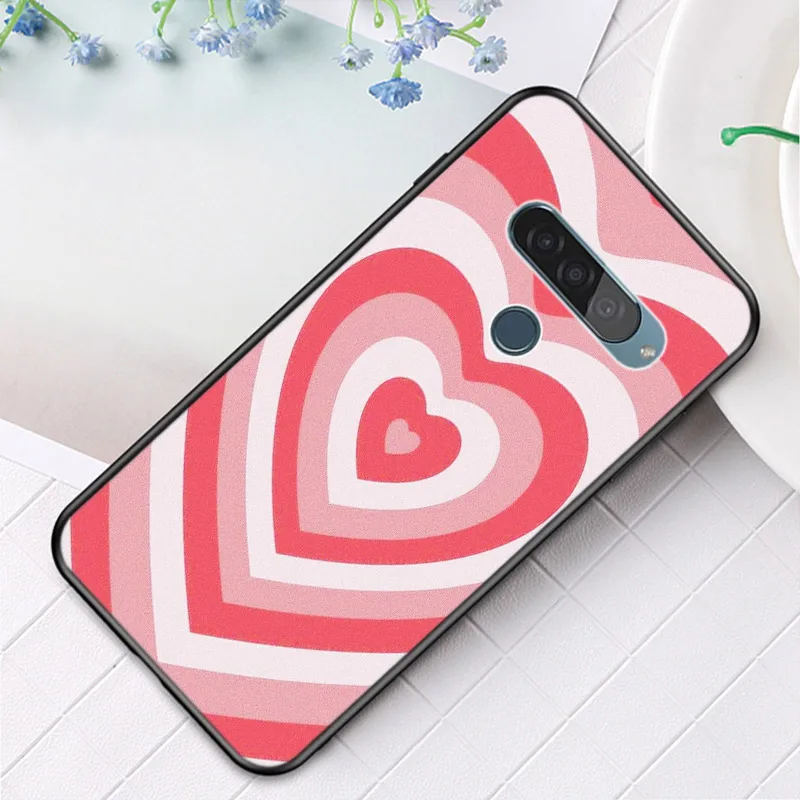 

Pink Heart Circle For LG K22 K71 K61 K51S K41S K30 K20 2019 Q60 V60 V50S V50 V40 V35 V30S V30 G8 G8S G8X ThinQ Phone Case