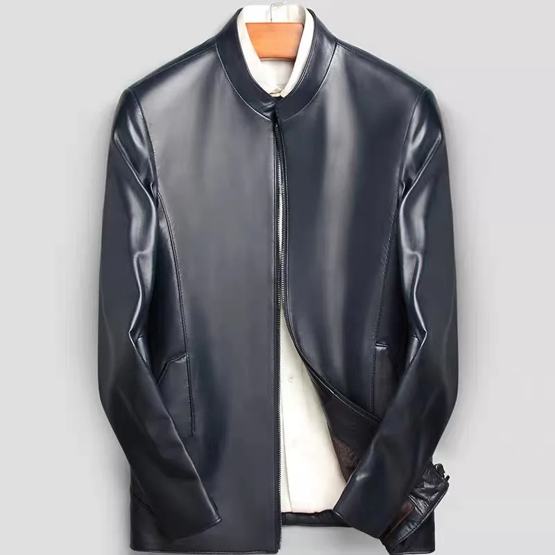

Sheepskin Coat Mens Real Leather Jackets And Coat Genuine Leather Jacket Men Spring Autumn Coat Man
