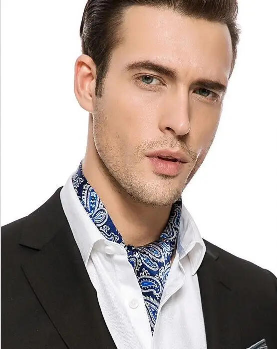 Мужской галстук шелковый галстук Пейсли галстук Аскот винтажный британский стиль от AliExpress RU&CIS NEW