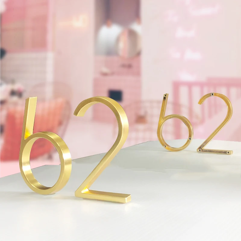 5 в золотой современный дом номер табличка бронзовые цифры на двери гостиничных