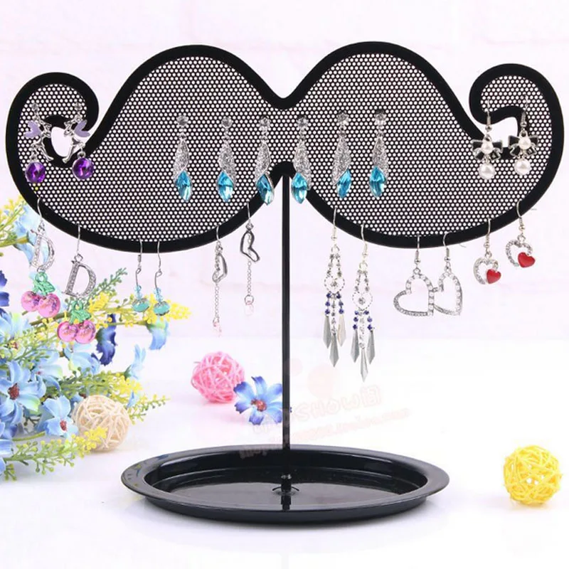 Fashion Hot Sale European Black Beard Iron Jewelry Rack Earrings Necklace Storage Rack Jewelry Display Props Jewellery Organizer