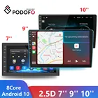 Мультимедийная магнитола Podofo, Автомобильная Мультимедийная система на Android, 7, 9, 10 дюймов, 8 + 128, для Toyota, Nissan, Honda, Volkswagen, Subaru, радар, Ford, Kia, Hyundai, Renault