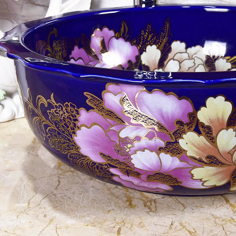 Цзиндэчжэнь ванная керамическая раковина умывальник столешница керамический