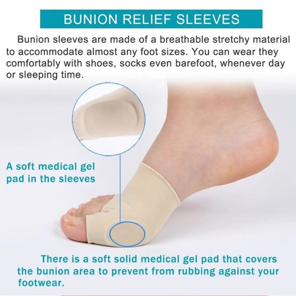 

7PCS/SET Bunion Sleeves Hallux Valgus Corrector Alignment Toe Separator Metatarsal Splint Orthotics Pain Relief Foot Care Tool