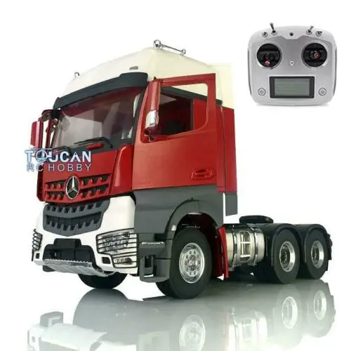 

1/14 Electric Car LESU 6*6 Metal Chassis 3Axles Painted Hercules Cabin I6S Radio for Benz Actros RC Tractor Truck THZH0820-SMT3