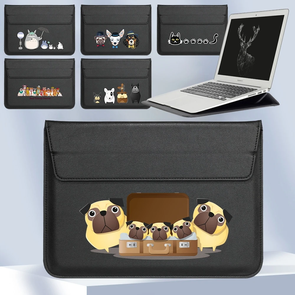 

Laptop Bag for Macbook Pro 13 Case Air 13.3 Notebook Printing Leather Stand Cover for 11 13 15 Inch Huawei Lenovo HP Dell Shell