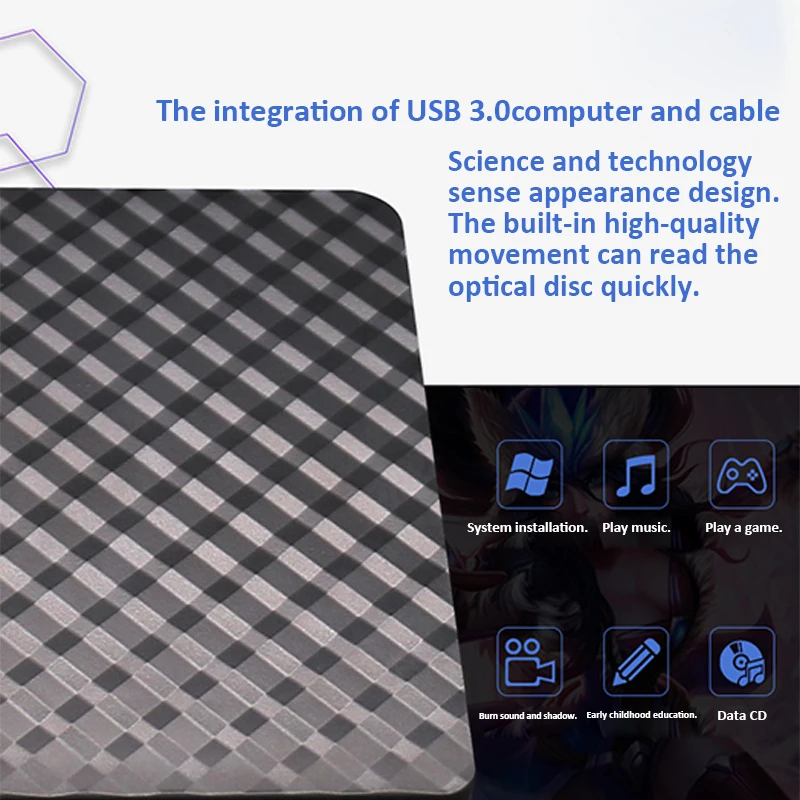 USB 3 0 Оптический привод чехол Комплект внешний мобильный DVD/CD ROM подходит для