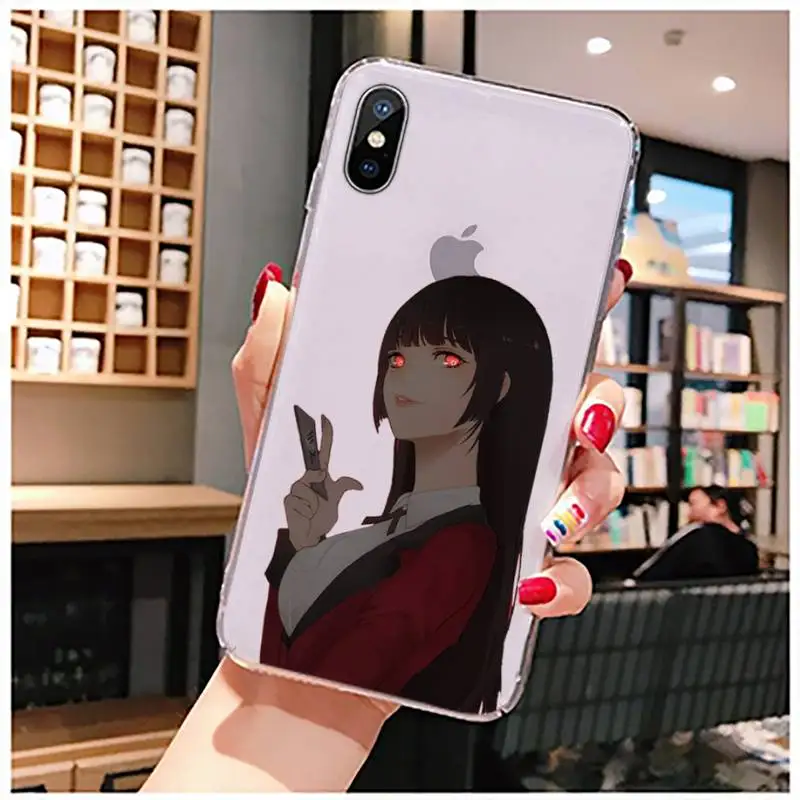 

Japanese Anime Kakegurui Jabami Yumeko Phone Case Transparent for iPhone 11 12 mini pro XS MAX 8 7 6 6S Plus X 5S SE 2020 XR