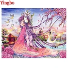 Алмазная 5D Вышивка сделай сам, мультяшная японская девушка, алмазная живопись, вышивка крестиком, полноразмерная мозаика Стразы, домашний декор, подарок