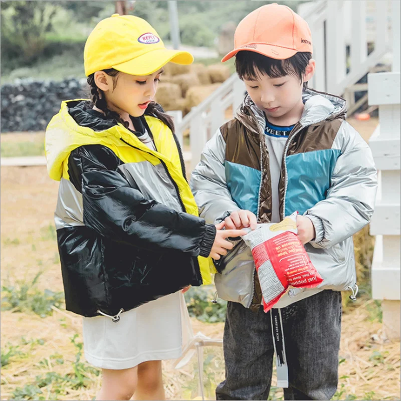 Зимняя одежда для мальчиков и девочек Толстая детская теплая куртка на холодную