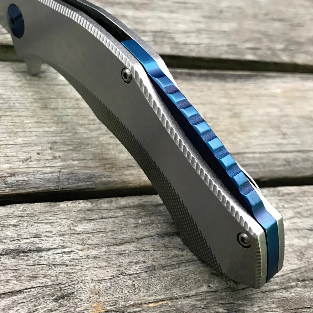 LDT шариковый подшипник синяя Луна тактический складной нож D2 лезвие стальная