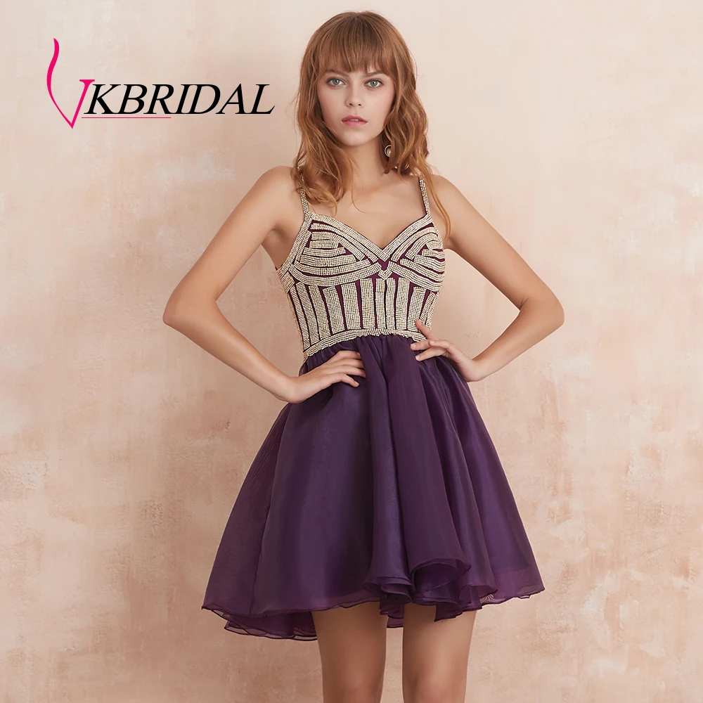 VKBRIDAL сексуальные короткие платья на бретельках для выпускного вечера 2019 модное