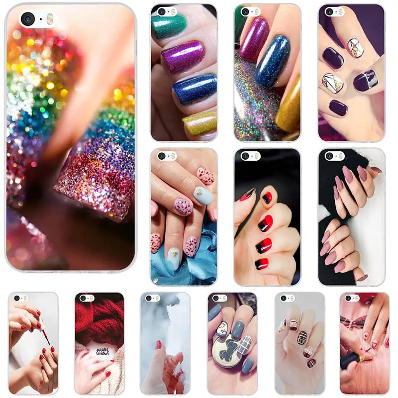 Лак для ногтей эмаль цветной чехол телефона из мягкого силикона ТПУ с рисунком