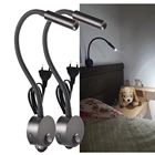 2 шт., прикроватный светильник для спальни, 3 Вт, 220 В