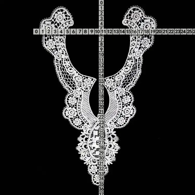 Водорастворимая кружевная вышивка Поддельный Воротник Вышивка полиэстер