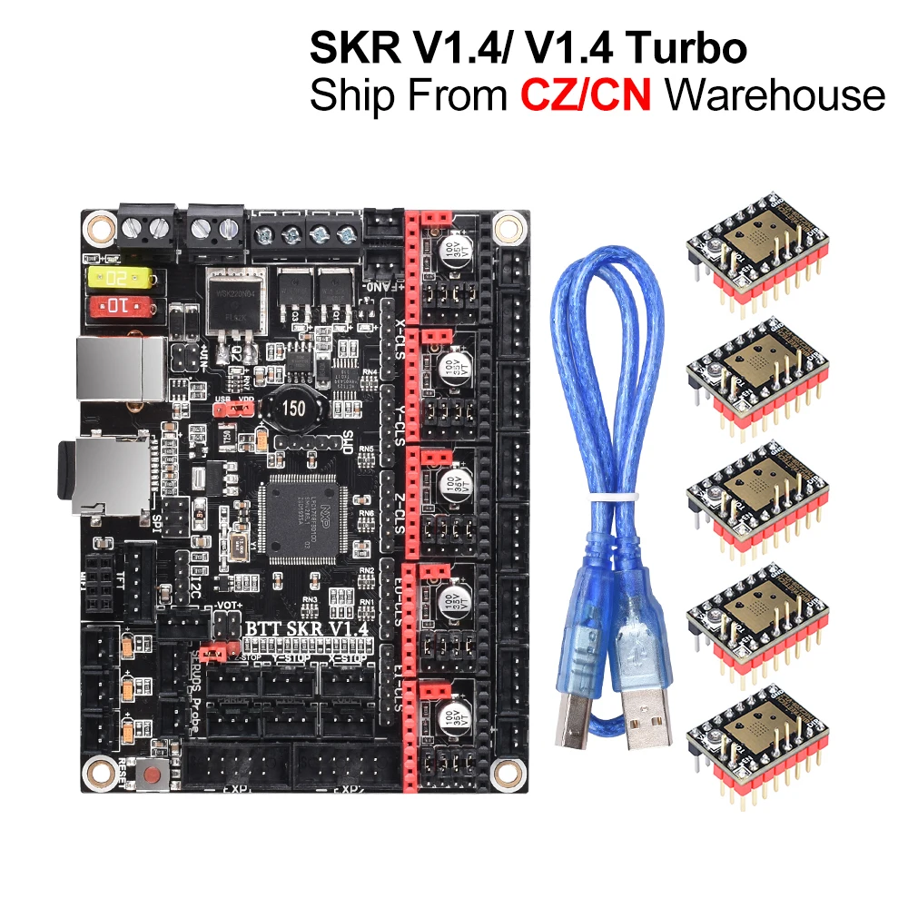 Материнская плата BIGTREETECH SKR V1.4 Turbo BTT запчасти для 3D принтера MKS TMC2209 tmc2208 CR10 Ender 3 Pro