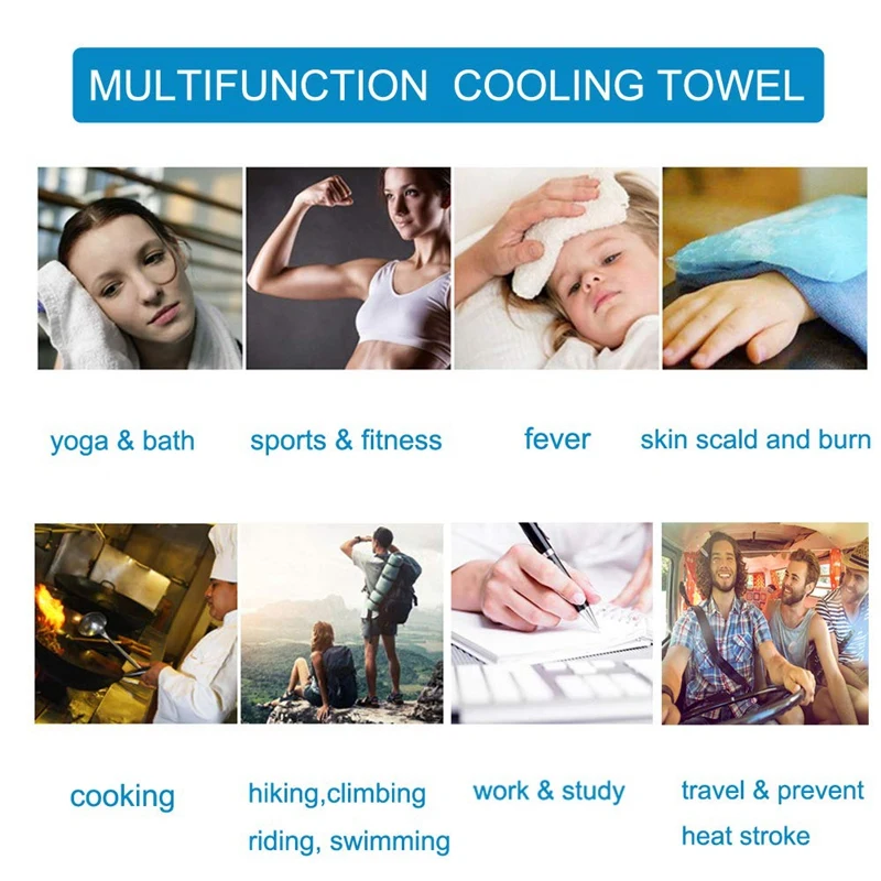 6 упаковок охлаждающее полотенце мягкое дышащее спортивное со льдом впитывающее