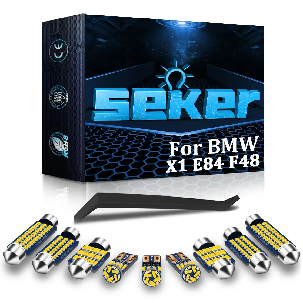 

Seker Canbus для BMW X1 E84 F48 интерьер светодиодный автомобиль фары, аксессуары для автомобиля внутри Запчасти Карта Купол Магистральные ошибок Ламп...