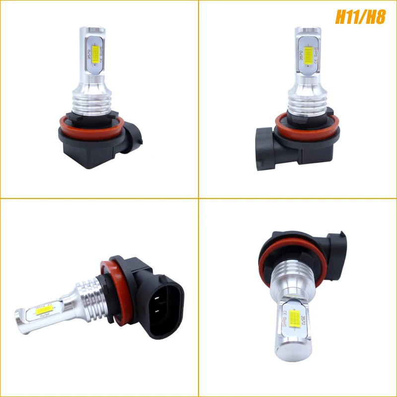 2x H8 H11 LED Bulb H1 H3 9006 HB4 H7 Fog Lights White Car Daytime Running Light DRL Lamp Auto Driving | Автомобили и мотоциклы