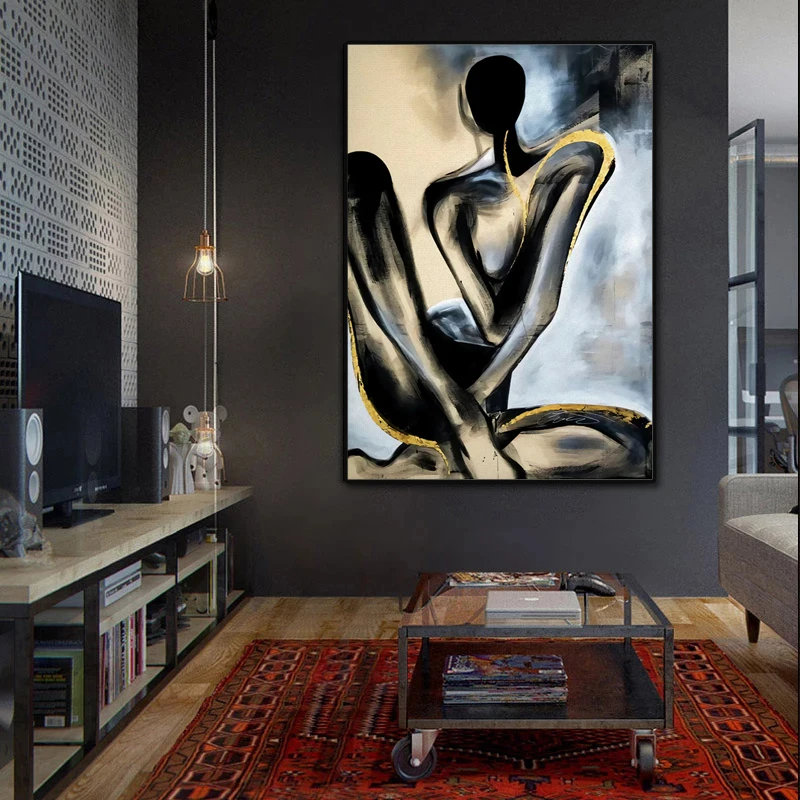 

Абстрактная Сексуальная Женская Художественная Картина на холсте, плакаты и фотообои для современной скандинавской гостиной, крыльца, кор...