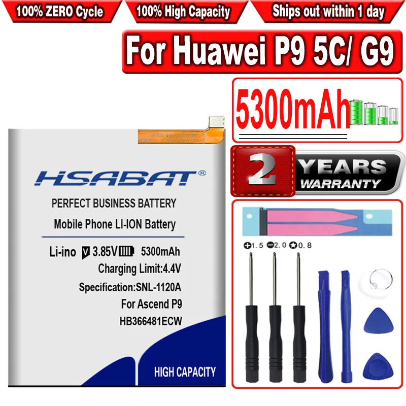 Топ HB366481ECW для Huawei P9 батарея Y7 Prime 2018 (P9 G9 P10 p20 Lite)5C Honor 8 /Honor 9 Lite/Y6 II honor 6c pro v9 play |