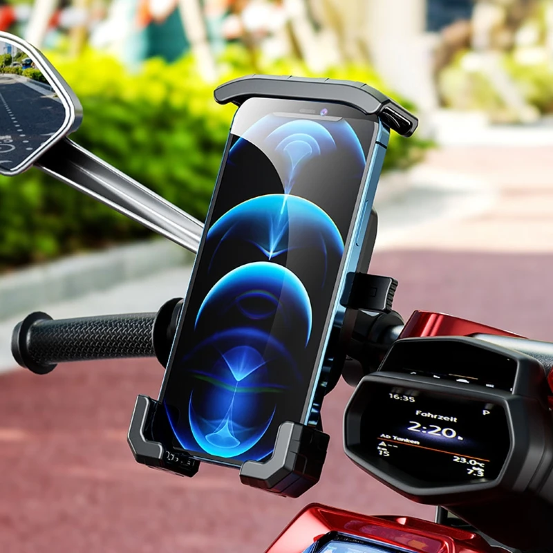 

H9EB New Bike Phone Mount Anti Shake and Stable 360 Rotation Bike Accessories for Any Smartphone Between 3.5 and 6.5 inches