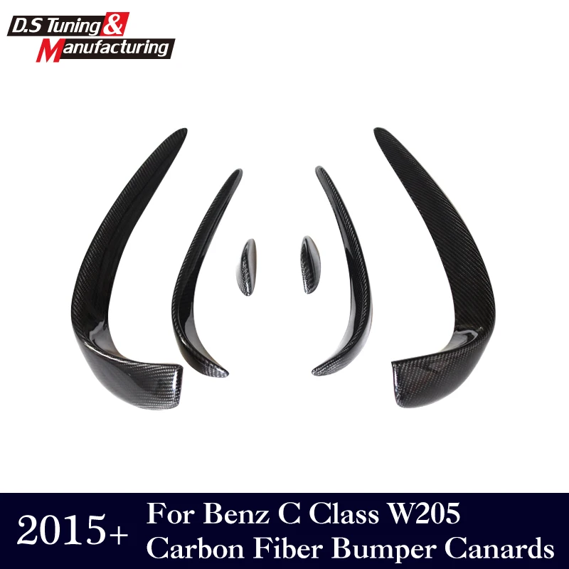 for C class w205 s205 car front bumper lip canards splitter cups with New package sports edition 2015 + | Автомобили и мотоциклы