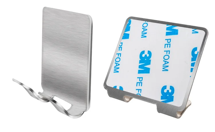 

6PCS hook Strong Self Adhesive Home Kitchen Wall Door Stainless Steel Holder Hook Hanger for Kitchen Bathroom