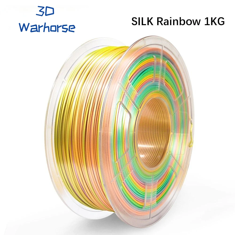

3D Printer Silk Rainbow pla Filament 1kg Spool 1.75 mm Shiny Colorful Dimensional Accuracy +/- 0.02 mm 3d Printing Material