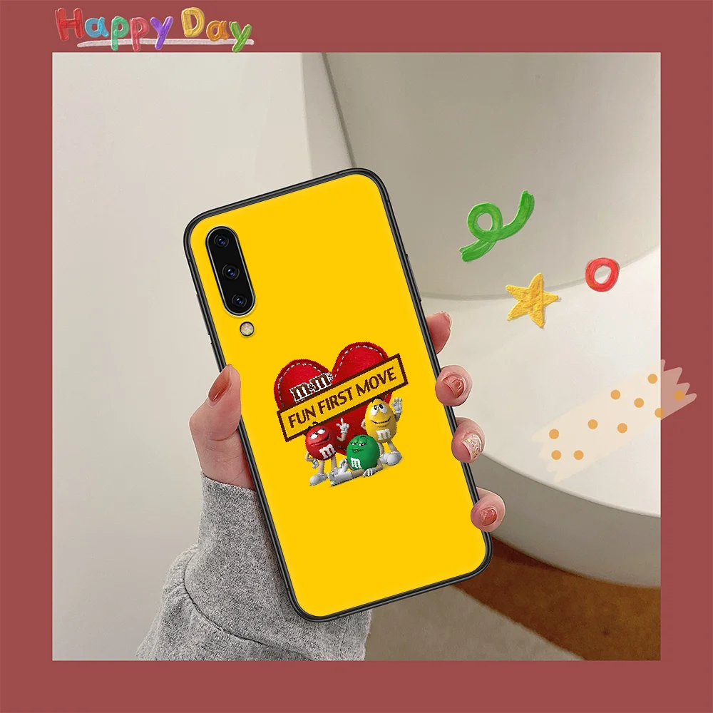 

M&Ms Chocolate Phone Case For Samsung Galaxy A10 A20 A30 E A40 A50 A51 A70 A71 A J 5 6 7 8 2016 2017 2018 black Coque Pretty