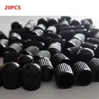 Пылезащитная крышка клапана автомобильной шины 20 шт. s купольная форма стержень колеса воздушный клапан черный автомобиль грузовик велосипед MTB крышка шины s клапан автомобильной шины пластиковая крышка