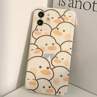 cute duck soft silicone phone case for iphone 12 mini 11 pro max se 2020 7 8 plus x xr xs max lovely cartoon animal cover capa