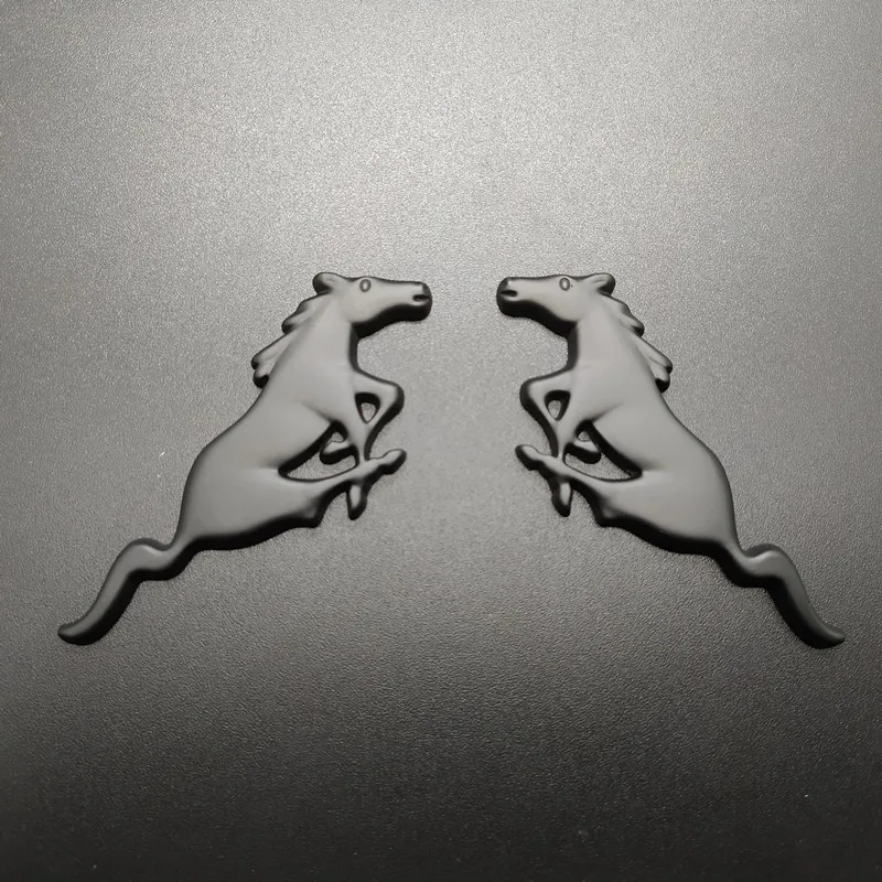 2 шт./компл. 3D Хром Металл Мустанг бег лошадь КРЫЛО боковой значок наклейка задний