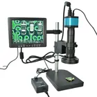 Электронный микроскоп, полный комплект, камера промышленного микроскопа 14 МП с выходами HDMI и USB, комплект электронного микроскопа с ЖК-монитором HD 8 дюймовобъективом C-mount 180X