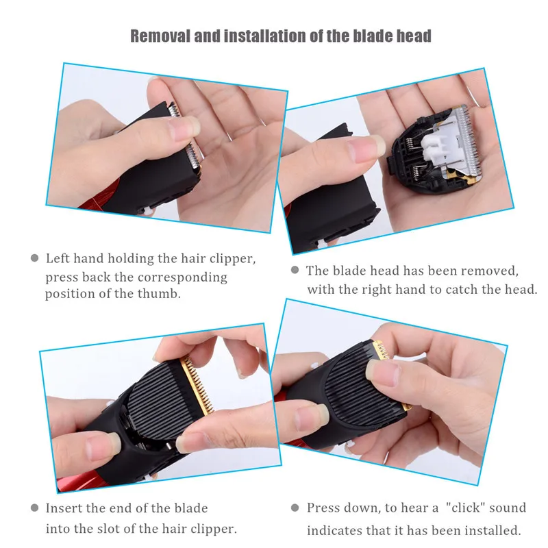 

220-240V Hair Clipper Razor Shaver Hair Trimmer Haircut Machine Haircutting Rechargeable Hair Cutting Clipper Tool 31