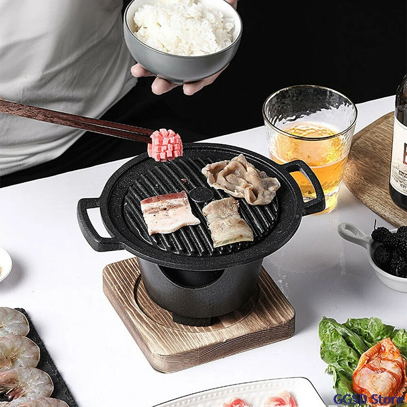 Антипригарное барбекю гриль мини спиртовая горелка для Пособия по кулинарии