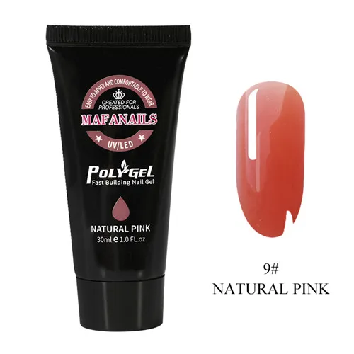 natural pink Строительный гель 30 мл/г кристаллический желе для дизайна ногтей клей для наращивания для французского маникюра гель для наращивания ногтей 9 цветов УФ-гель для наращивания - Цвет: natural pink